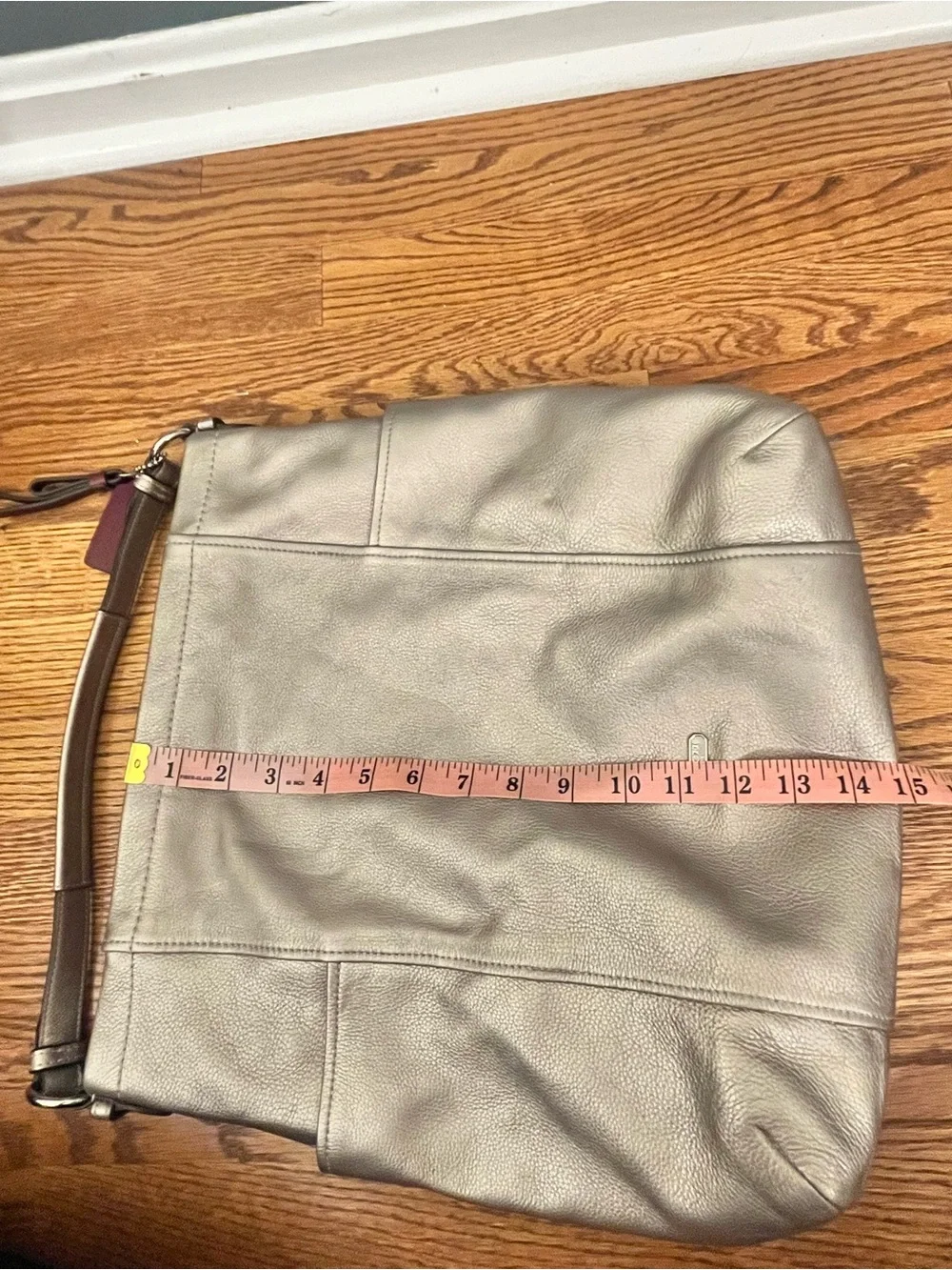 Coach Leather Hobo Bag Silver F1473-F31323